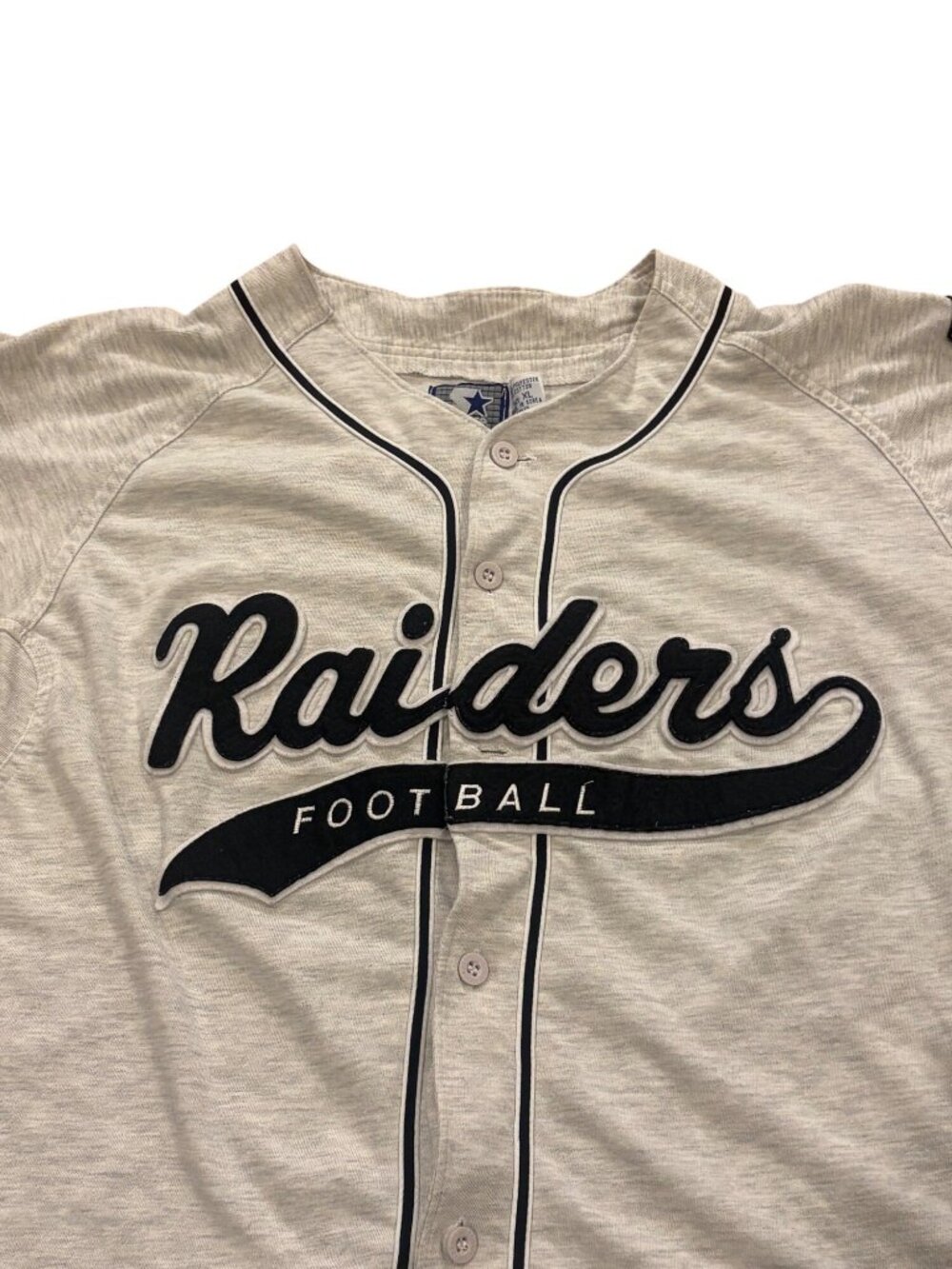 Vintage 90s Starter Los Angels Raiders Tail Sweep NFL Baseball Jersey Men's XL - Picture 5 of 6